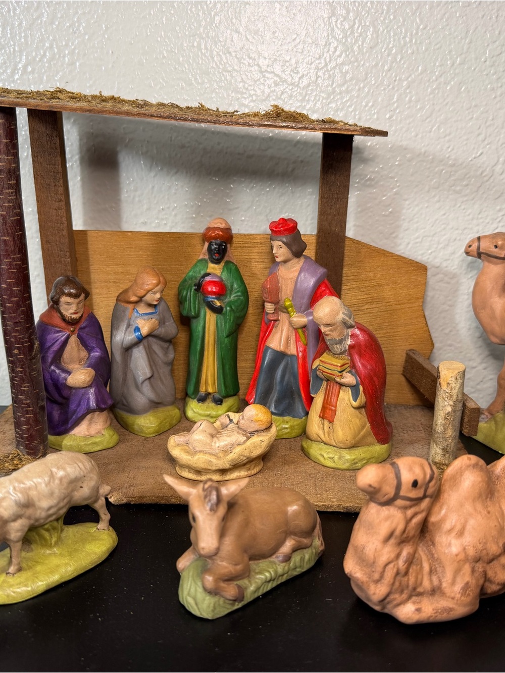 Vintage 1952 Holland Mold Co. - Ceramic Nativity Set Hand Painted - ORIGINAL RUN